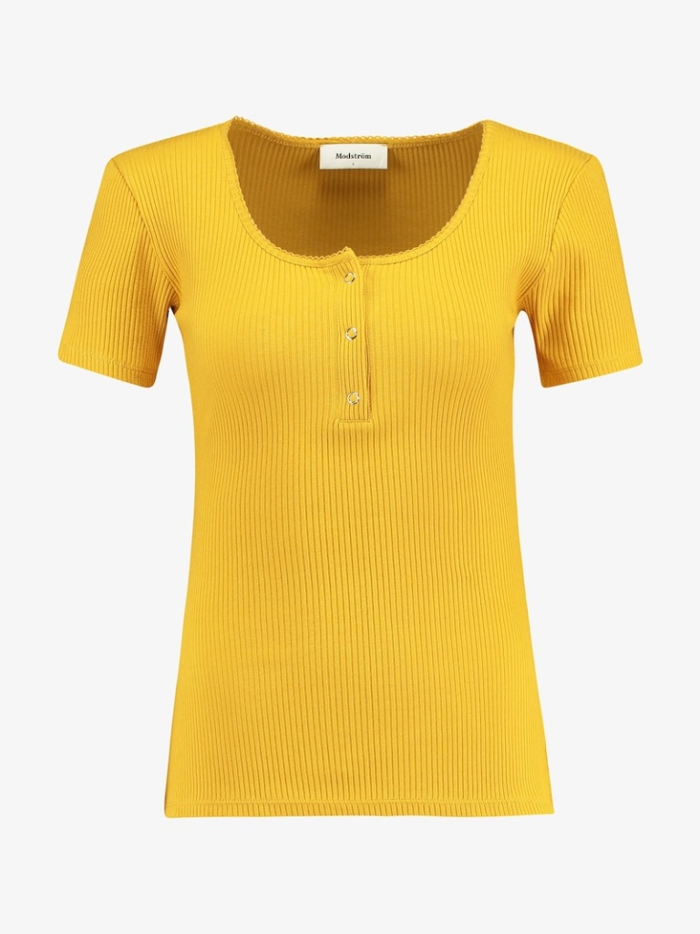 Sunshine Ribbed Henley Tee